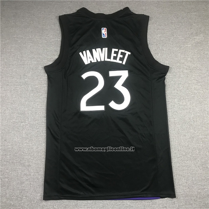Maglia Toronto Raptors Fred VanVleet #23 Earned 2020-21 Nero Viola